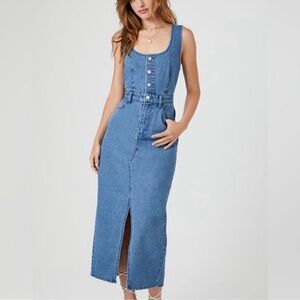 Forever 21 Blue Denim Sleeveless Dress